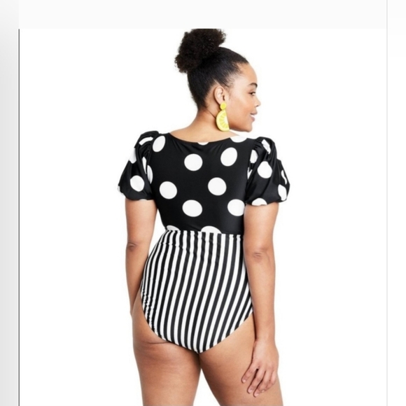 Tabitha Brown- XS, Black and White Swimsuit - Picture 2 of 10